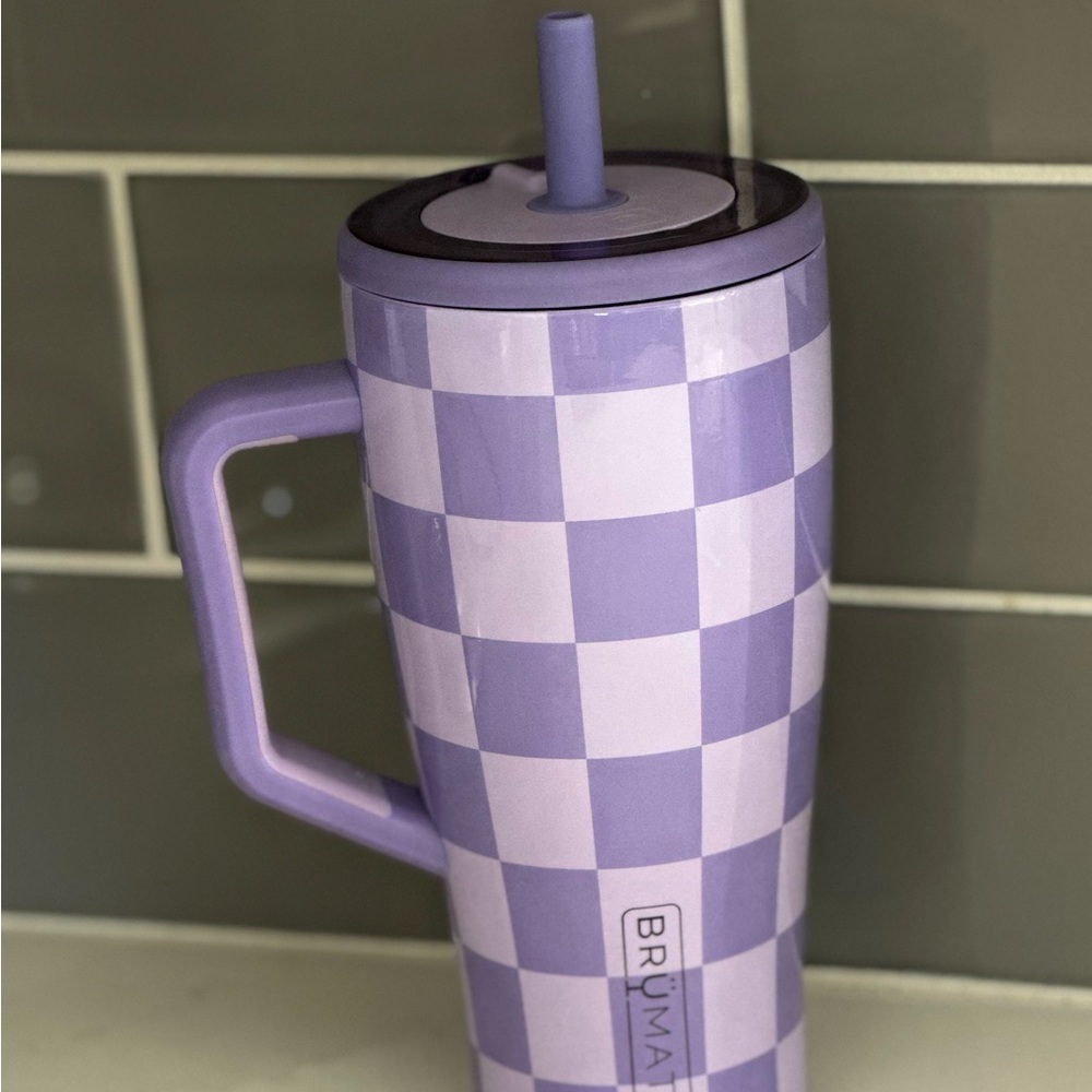 BrüMate Purple Checkered Mug
